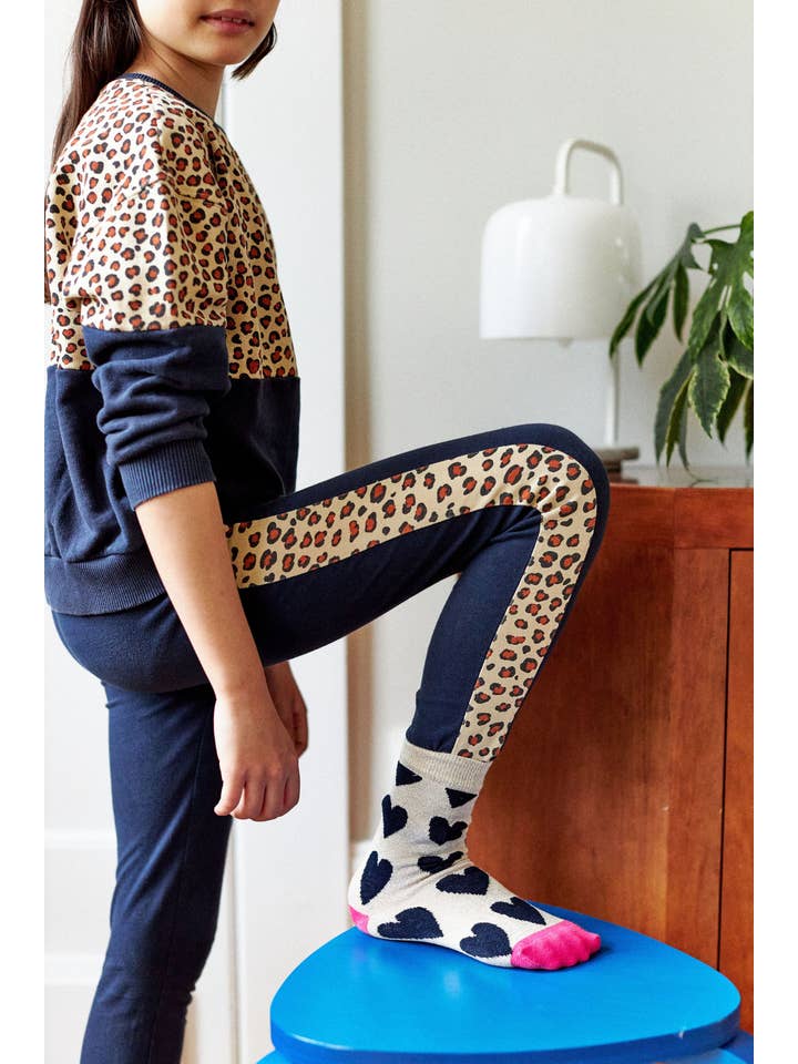 Leopardo bicolore Leggings leopardati bicolore Ondine #2471A in vendita all'ingrosso su Faire