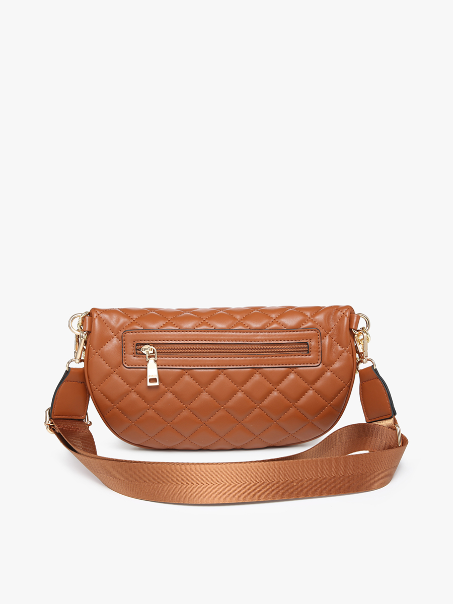 Jen & Co. - Wholesale Belt Bag - Women's - M2402 Sylvie Quilted Belt Bag with Chain Strap7