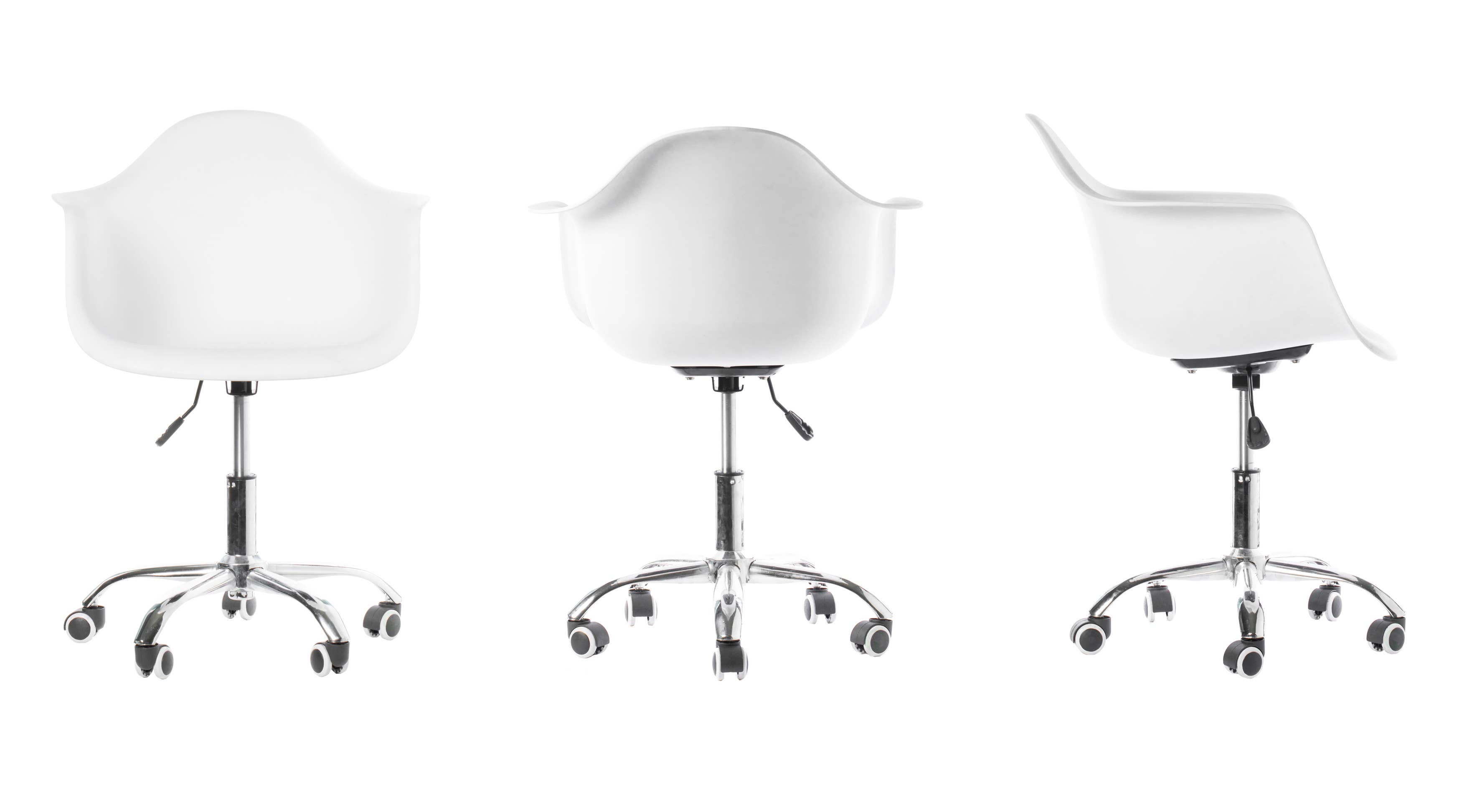 Quickway Imports - Vendita all'ingrosso Sedie - Sedia da ufficio girevole regolabile con scocca in plastica e ruote9