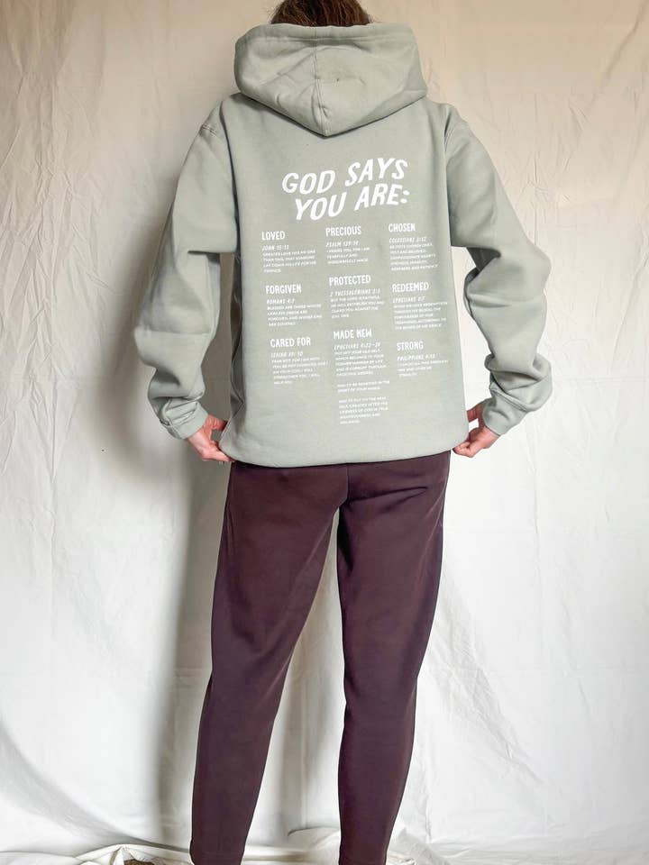Ruth Artistry & Decor LLC - Wholesale Hoodie - Women's - God Says You Are | Inspirational Faith Uplifting Sweatshirt2