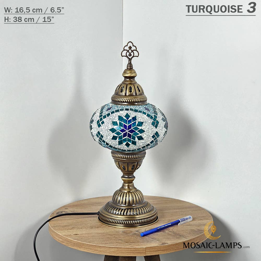 Mosaic Lamps - Vendita all'ingrosso Lampada da scrivania/d'accento - Lampada da tavolo grande a globo con mosaico turco, Marrakec, oltre 10 colori84