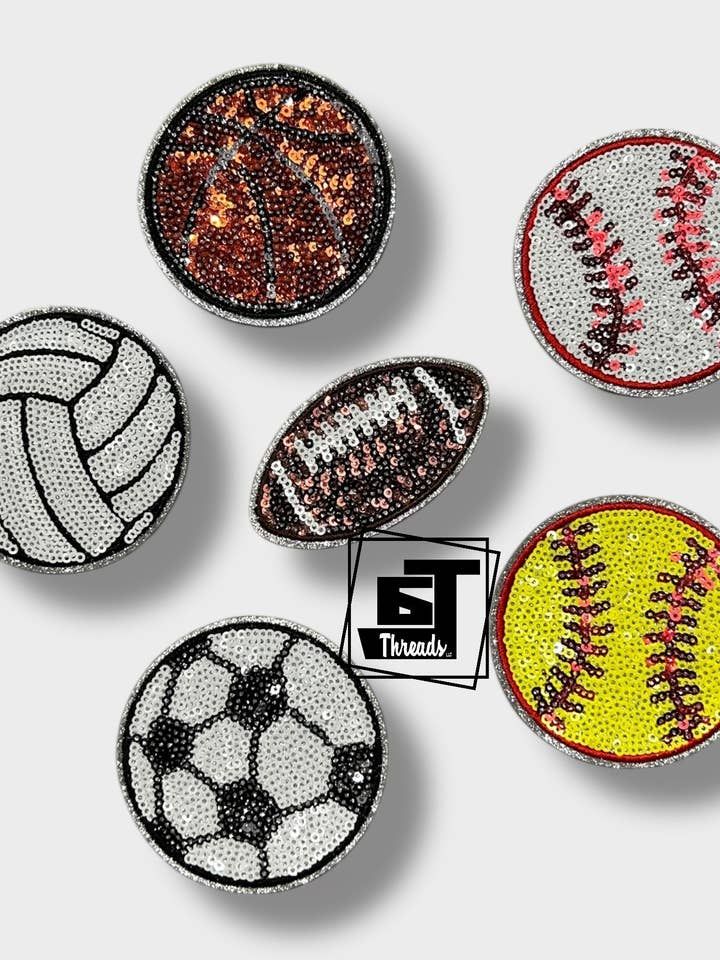 Paillet-sportsbolde....Kun kasketmærker for engroshandel hos 6j Threads LLC