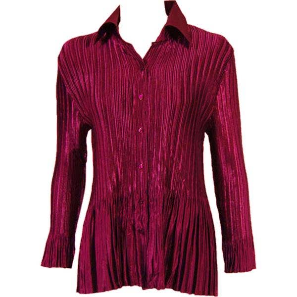 The Magic Scarf Company - Wholesale Button Down Shirt - Women's - 1148 - Satin Mini Pleats Blouses18