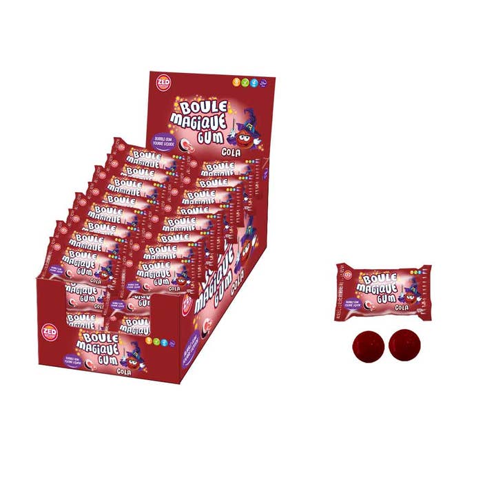 123bonbon - Vente Chewing-gums - Boules Magiques - Goût Cola0