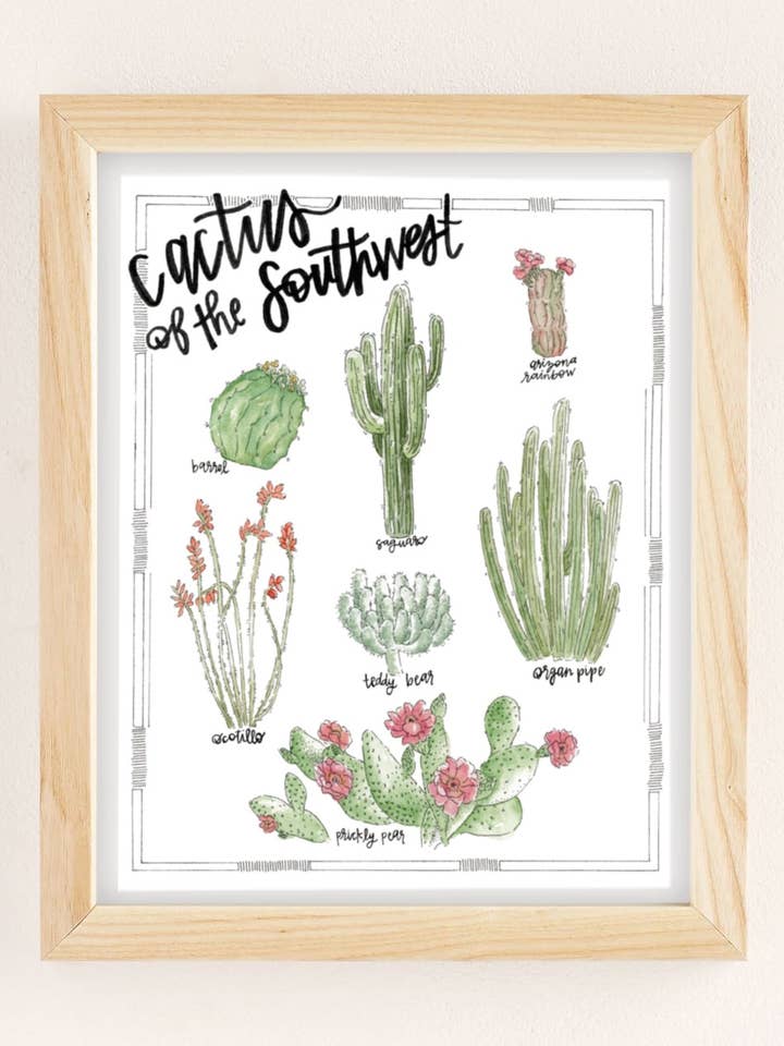 Stampa Cactus del sud-ovest per la vendita all'ingrosso da parte di Sierra McGuire Art