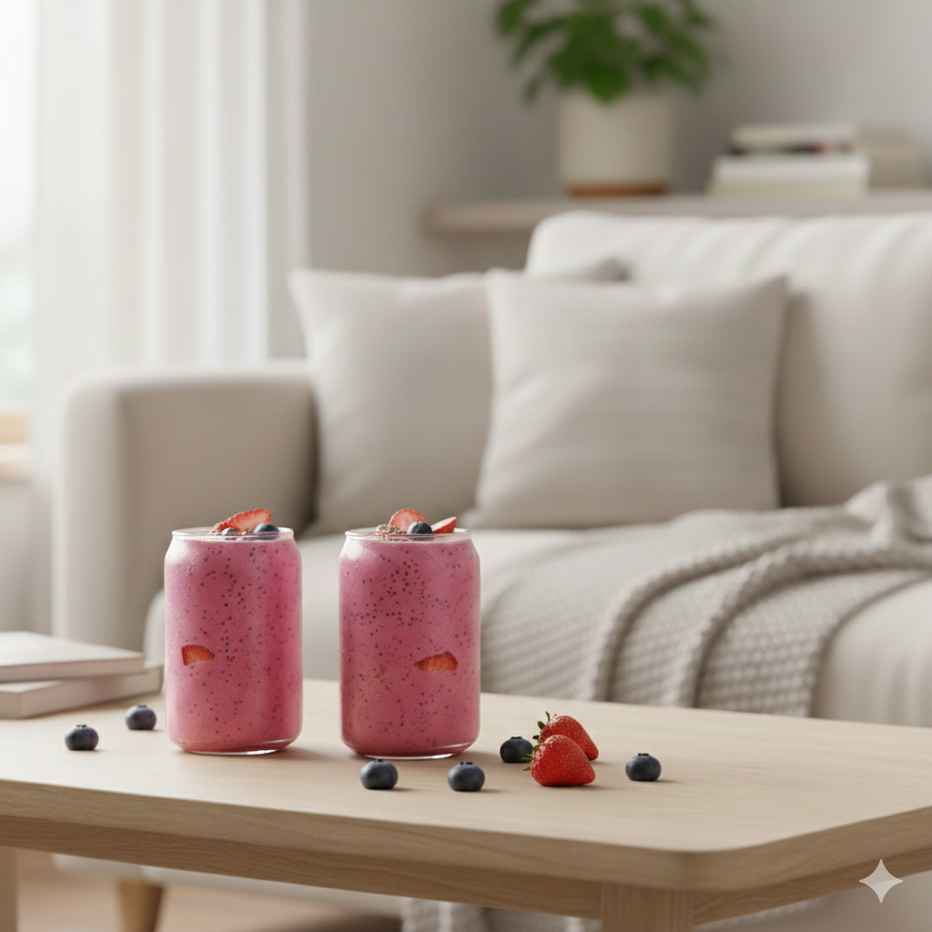 AULICA – Engroshandel Drikkeglas/kop – Høje drikkeglas formet som dåser 380 ml - sæt med 21