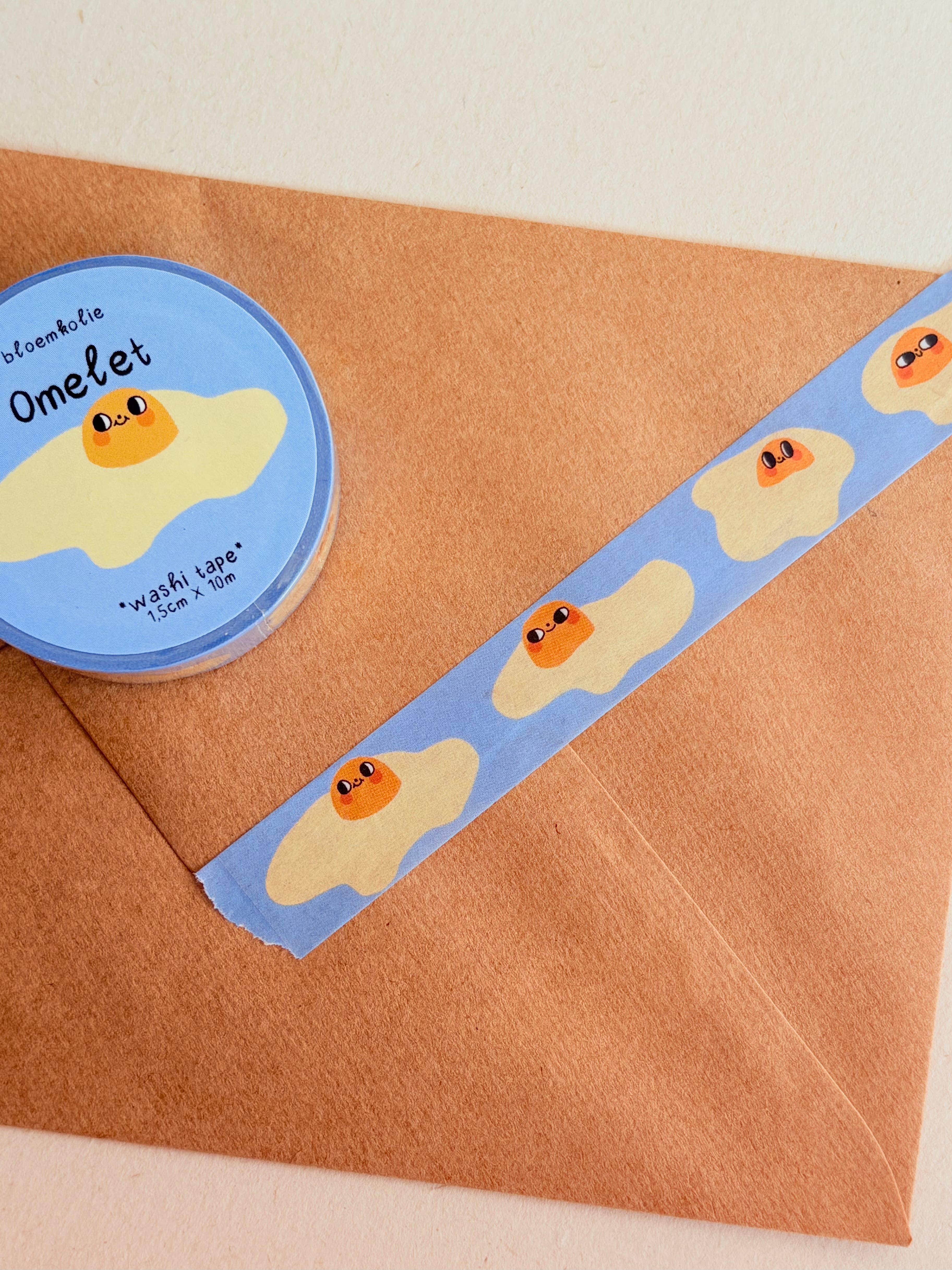 Bloemkolie – wholesale Washitejp – Omelett Washi Tape – Kawaii Söt Skrivmaterial & Journalföring1