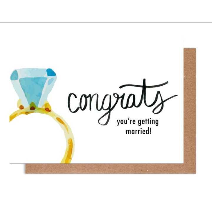 Congrats Ring Card for wholesale by Island Haus Co