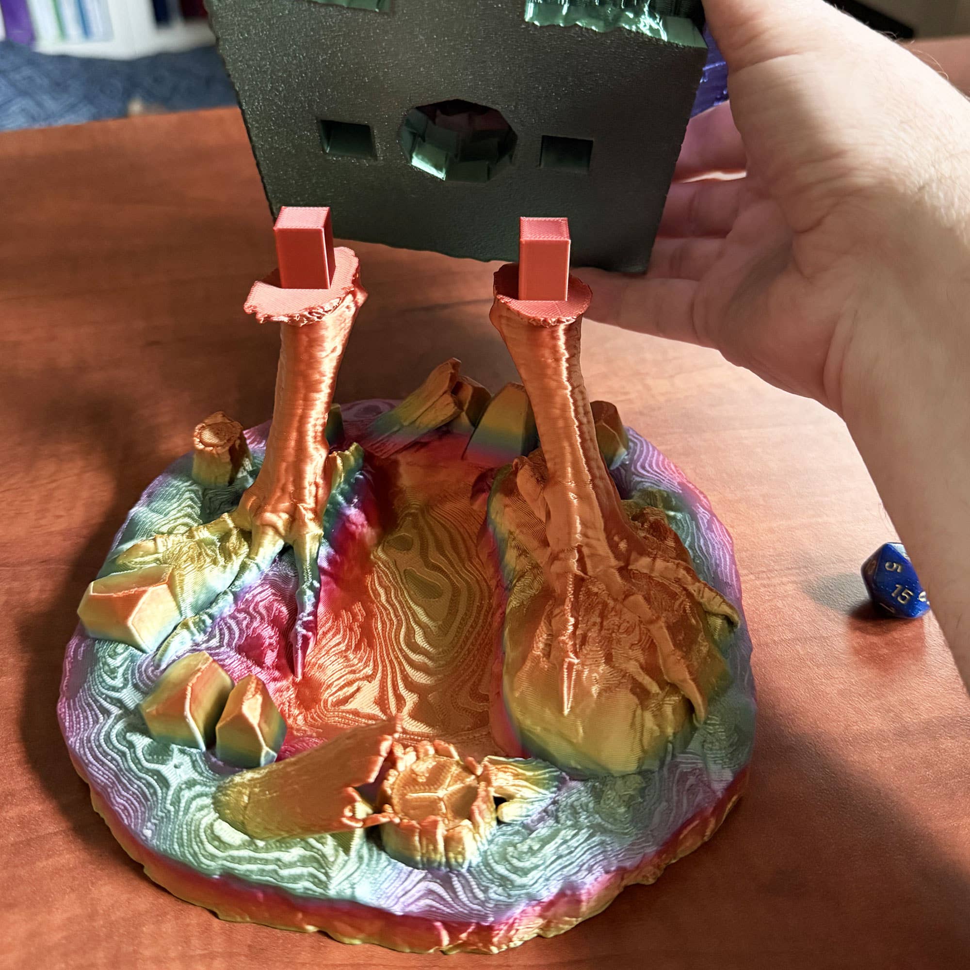 American Carver LLC - Wholesale Dice - Baba Yaga Hut Dice Tower | TTRPG, D&D, Pathfinder, CoC8