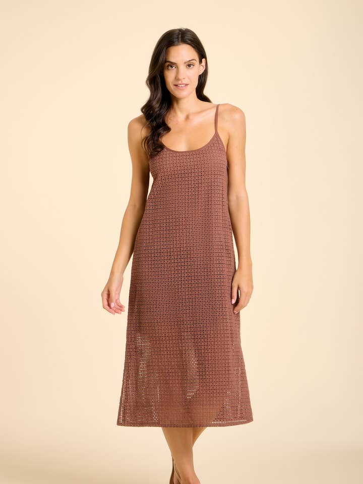 Figo Tank Dress - Brown for wholesale by Sitano