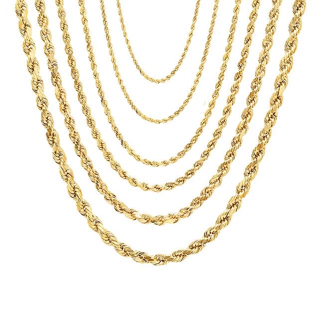 ElevateWell - Wholesale Link & Chain Necklace - Gold Rope Chain6