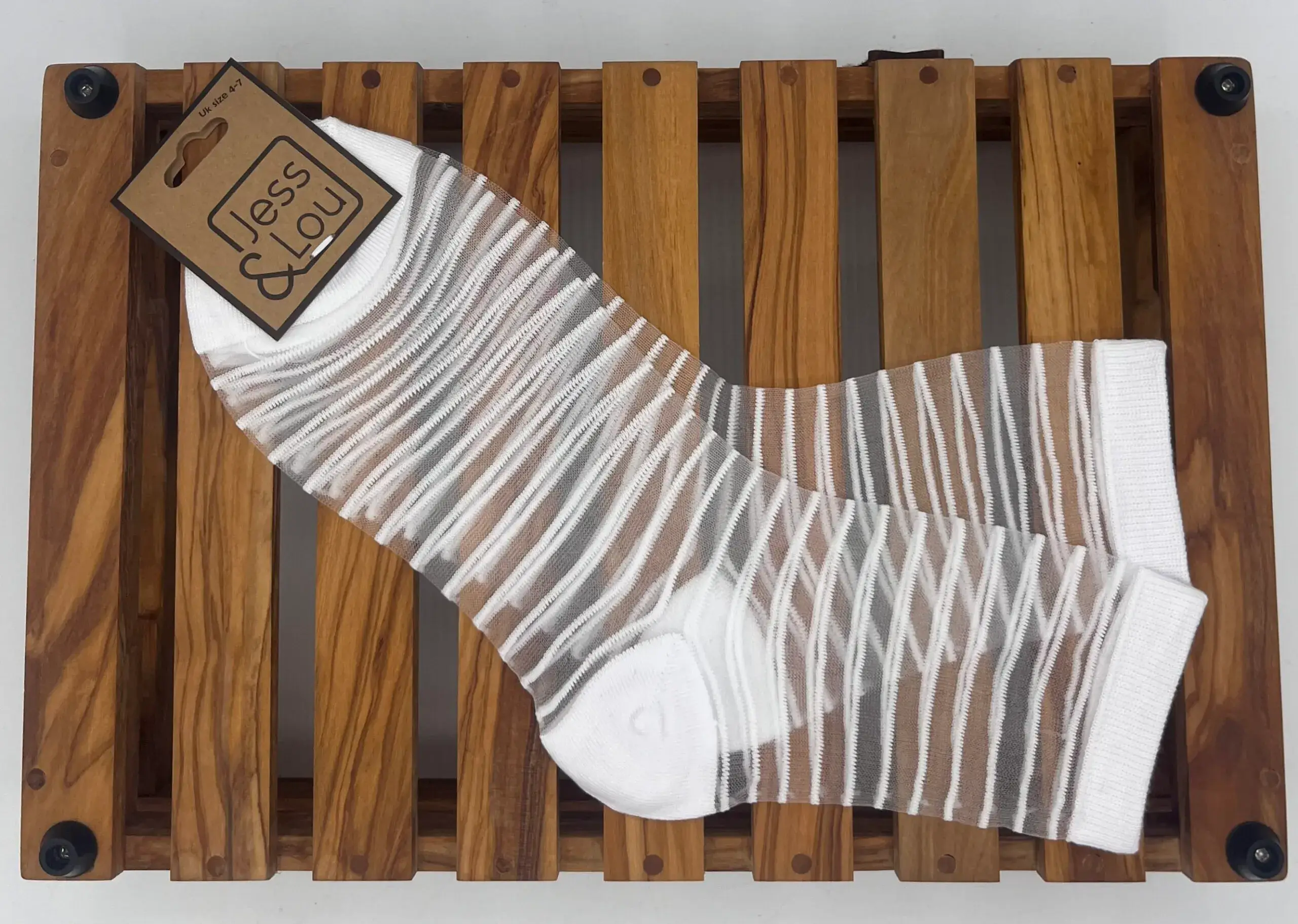 Jess & Lou – wholesale Socks – Women's – Footwear Elegance - Fashion Mesh Socks6