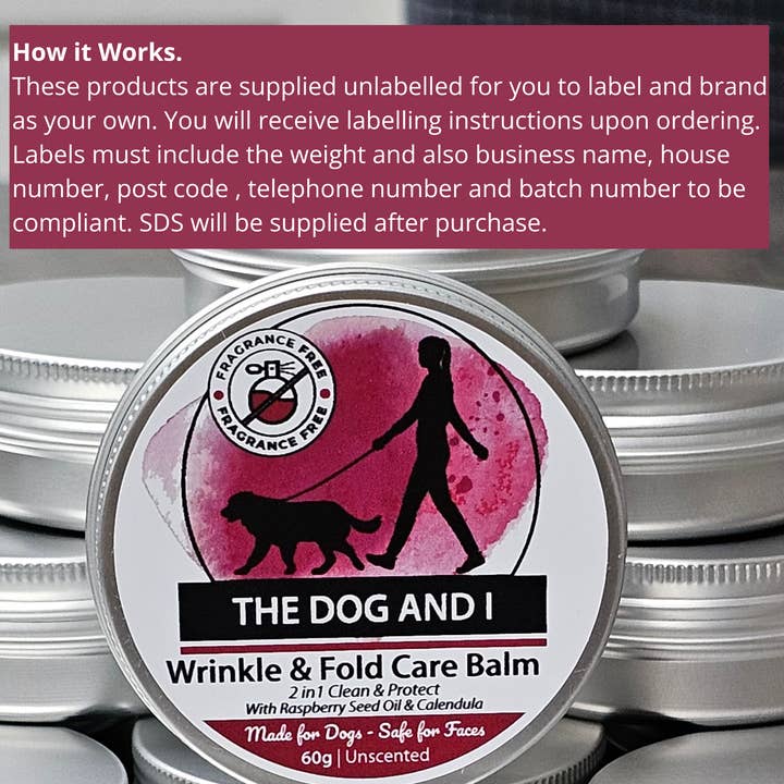 Wholesale Unlabelled Wrinkle & Fold Balm Packs Dogs Low MOQ for wholesale by The Dog and I