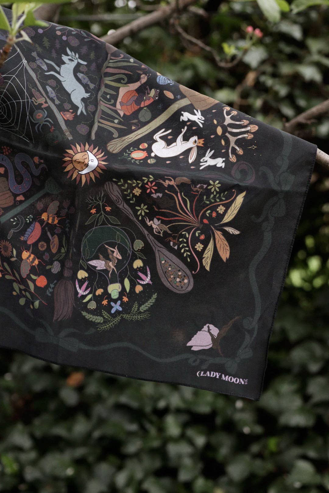 Lady Moon Co.® - Vente Bandana – femme - Bandana en tissu d'autel : Roue des Fées9