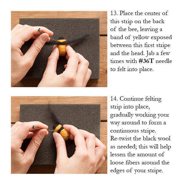 Grey Fox Felting - Wholesale DIY Craft Kit - Bees - Needle Felting Kit - Beginner3