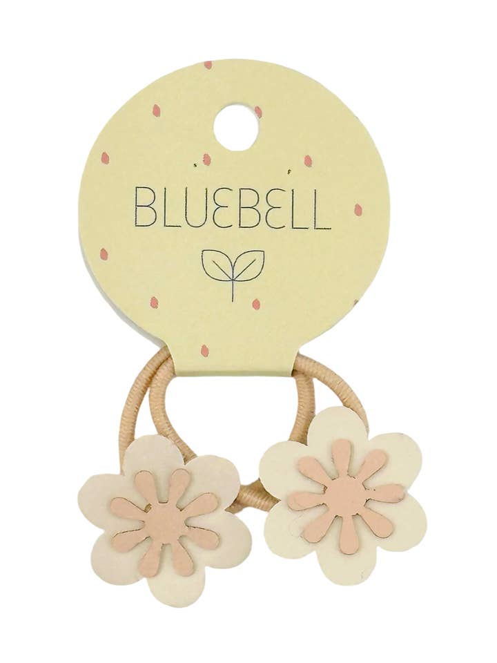 Blumen Haargummi Perle Pfirsich für den Großhandel von Bluebell Petite