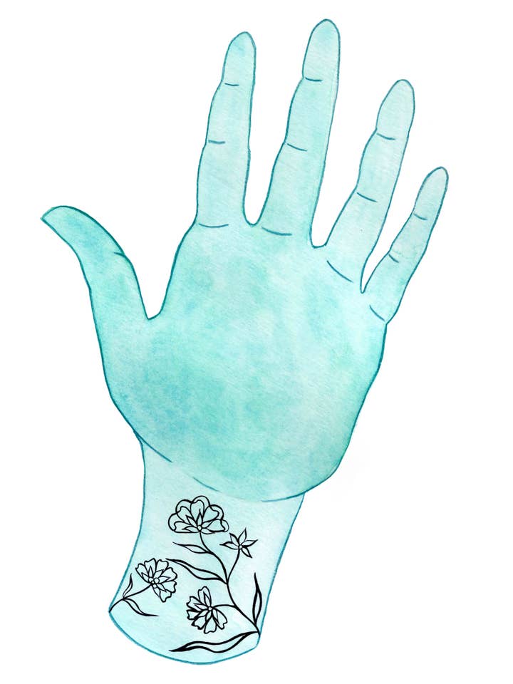 Ciao Tattooed Hand Plain per la vendita all'ingrosso da parte di Elle Sorridente