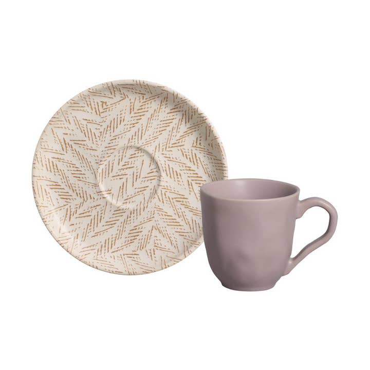 Ivory Organic Expresso coffee cup and Saucer 4.06 Oz Luar for wholesale on Faire0