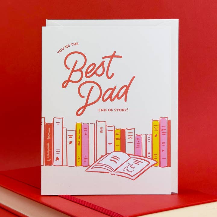 Mejor Papá | Tarjeta del Día del Padre para Amantes de los Libros para venta al por mayor de Friendly Fire Paper