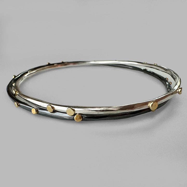 Organic Textured Mighty River Bangle for wholesale by McKenzie Mendel Jewelry