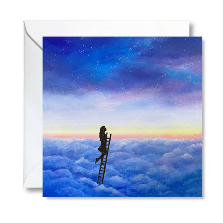 Stig op over skyerne Art Card for engroshandel hos Dream Capture Artwork