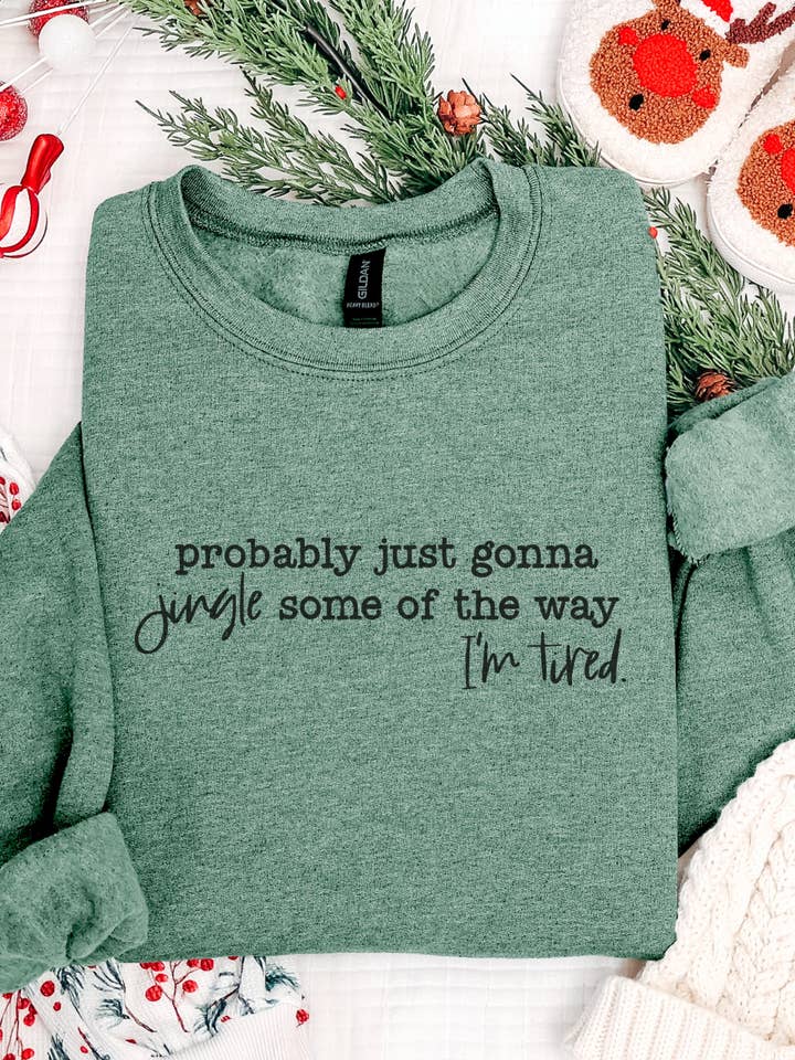 Jingle Some of the Way Funny Christmas Sweatshirt and other Purchase Wholesale graphic. Free Returns & Net 60 Terms on Faire trending on Faire.