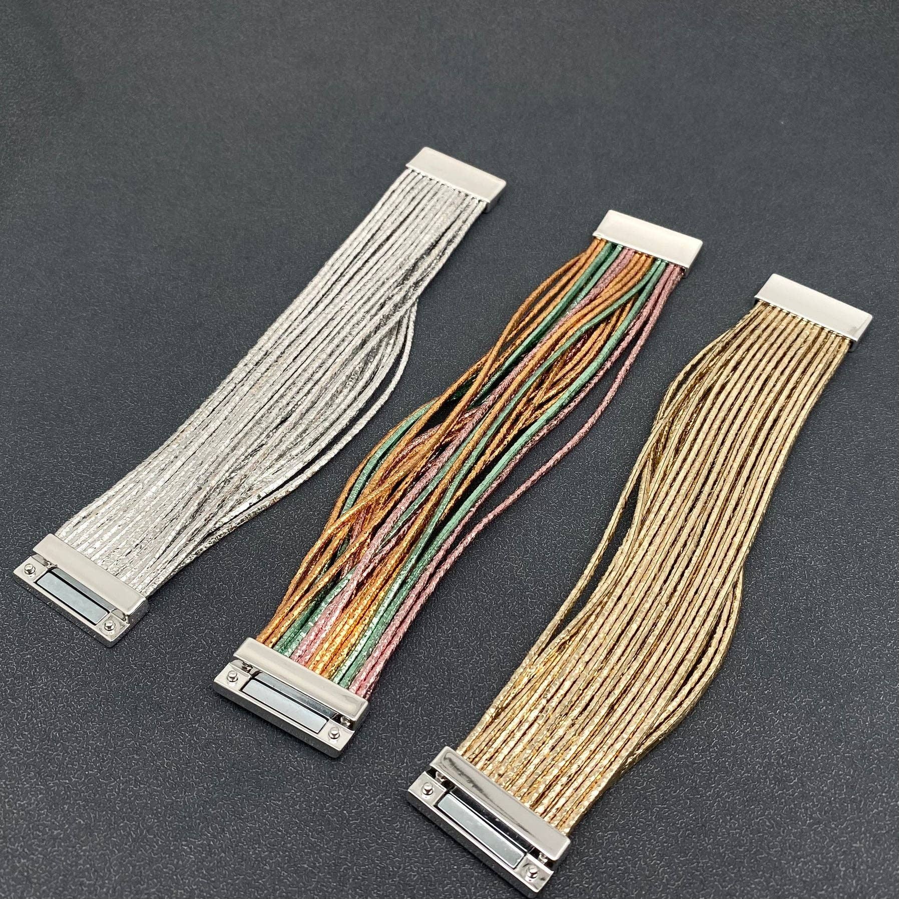 Mio Queena - Wholesale Bangle Bracelet - LB - Multi-Layer Leather Fashion Bracelet | Magnetic Buckle13