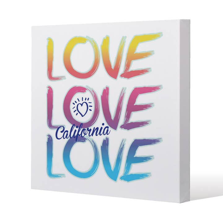 Love California (Lærredstryk) for engroshandel hos Benjamin Tate Design