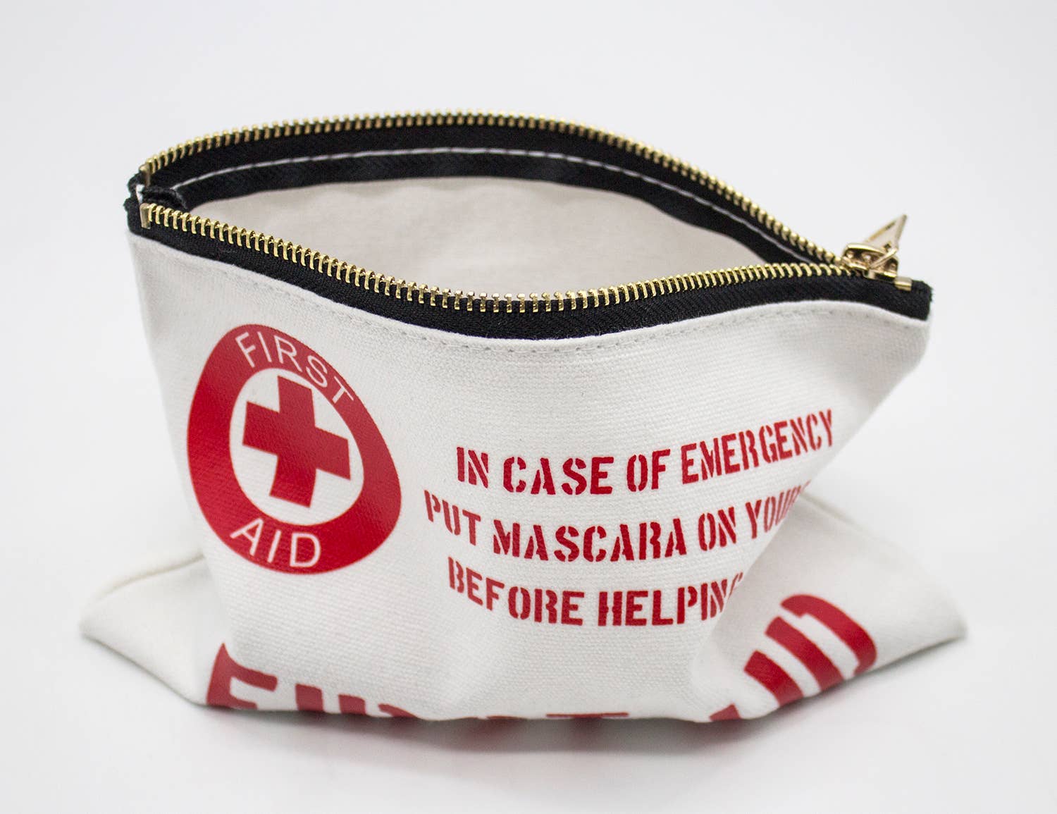 Fennco Styles - Wholesale Makeup/Cosmetic Bag - First Aid Cotton Canvas Travel Cosmetics Makeup Bag2