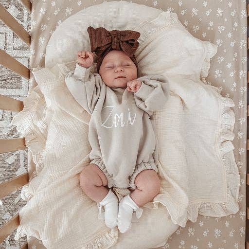 Petite + Co - Wholesale Bodysuit (Non-Footed) - Baby - BUBBLE ROMPER - NATURAL1