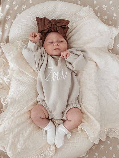 Petite + Co - Wholesale Bodysuit (Non-Footed) - Baby - BUBBLE ROMPER - NATURAL1