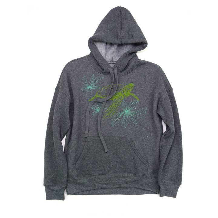 Darlene Fleece-Hoodie mit Meeresschildkröte für den Großhandel von Supermaggie @ Faire