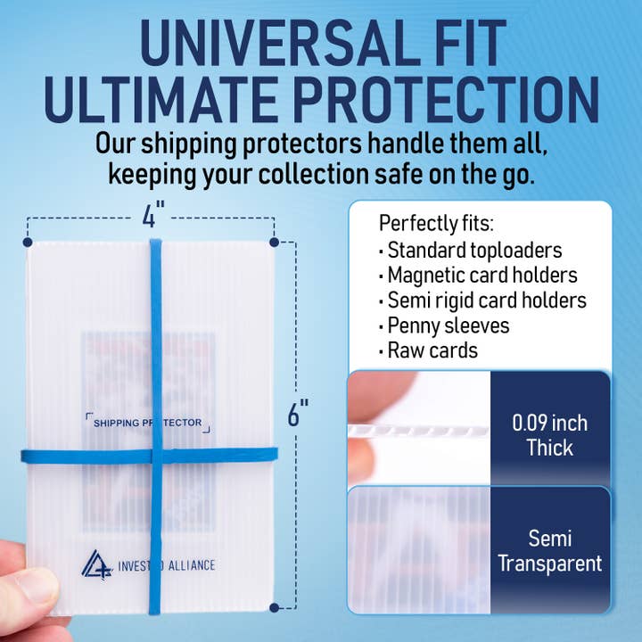 Invested Alliance LLC - Wholesale Playing Cards - Trading Card Shipping Protector 4x6 - 20 Pack