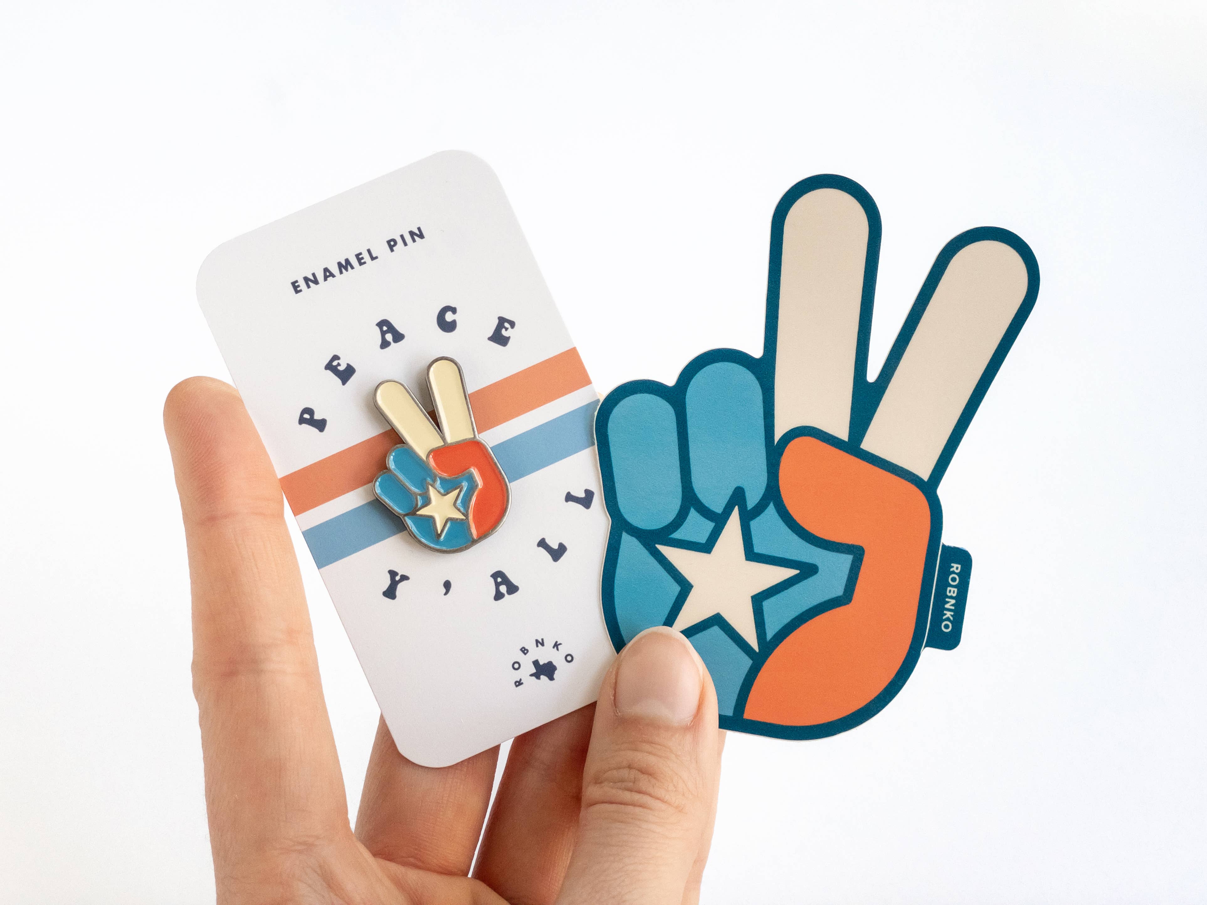 ROBNKO - Wholesale Sticker - Texas Peace Sticker - Vintage1