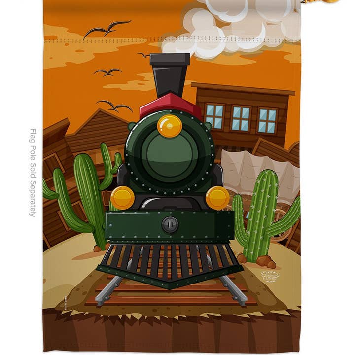 Two Group Flag Co - Wholesale Flag - Wild West Train Country Living The South Vehicle Decor Flag