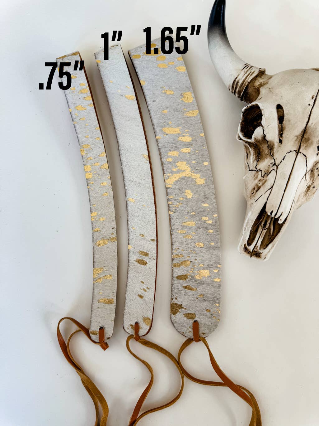 Boho Ranch Shop - Wholesale Hat Accessory - Women's - 1.65” COWHIDE HAT BAND Leather Hat Band leather ties10