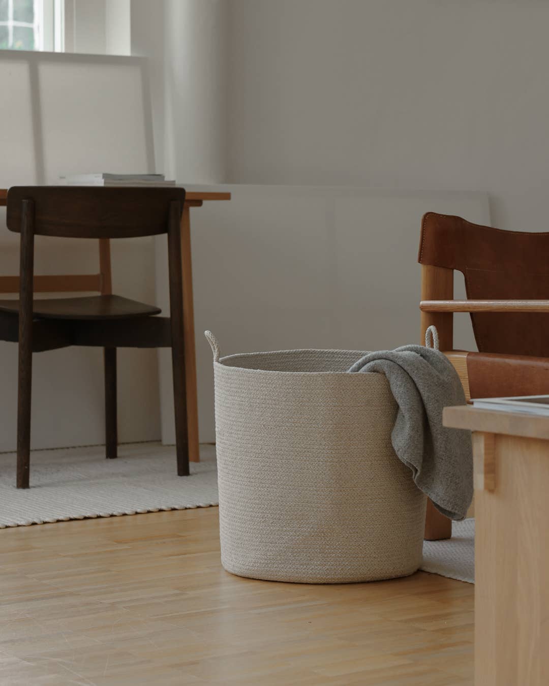 SUNNY HOME - Vente Paniers - Panier en corde de coton avec poignées – Loops S4