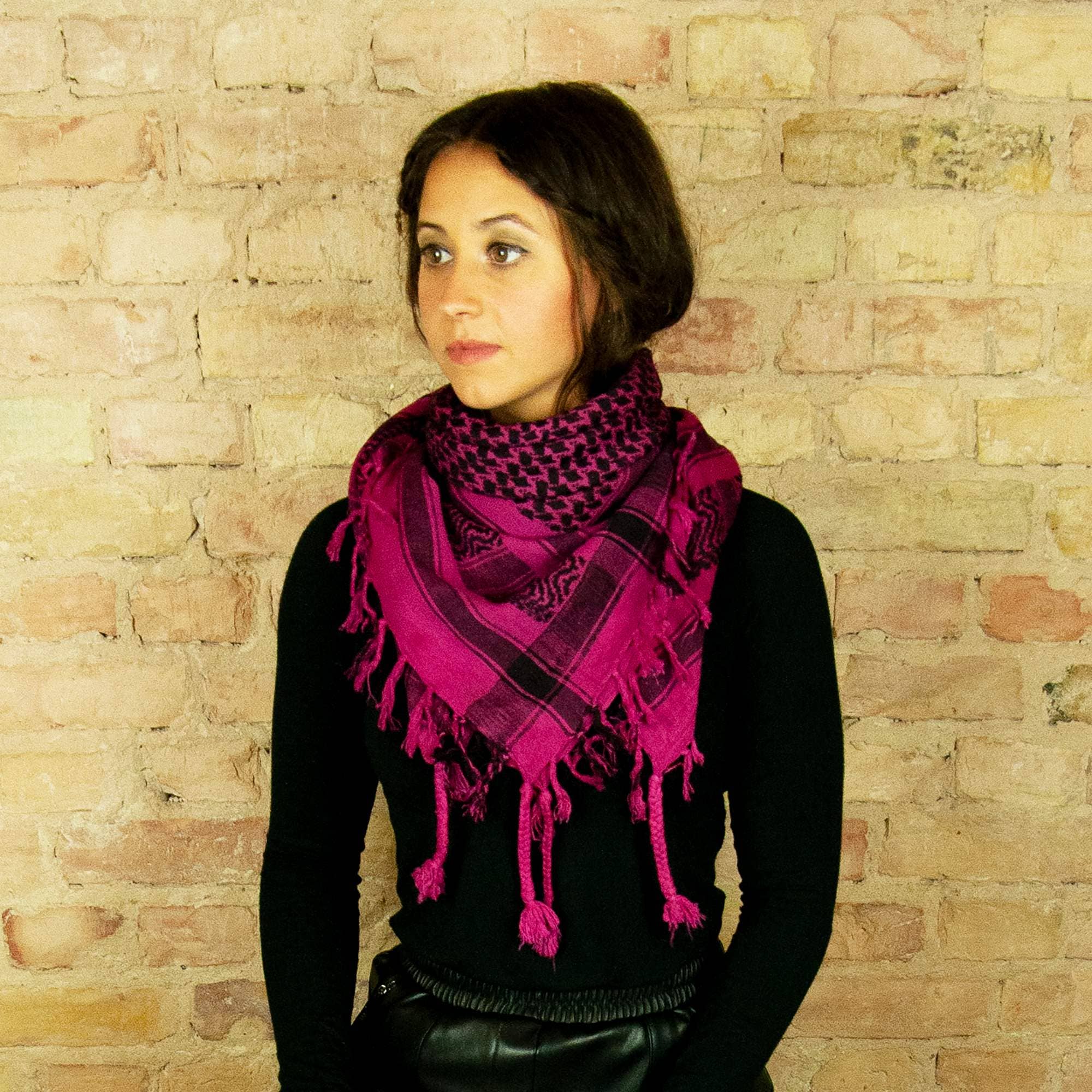 Tribal Trade GmbH - Wholesale Scarf - Unisex - Palituch pink black Kufiya PLO scarf6