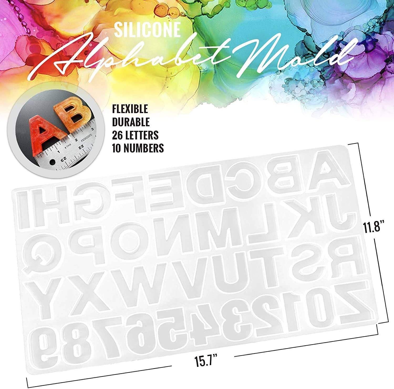 Pixiss – wholesale Hantverkstillbehör – Pixiss resinformar för alfabetet – paket1