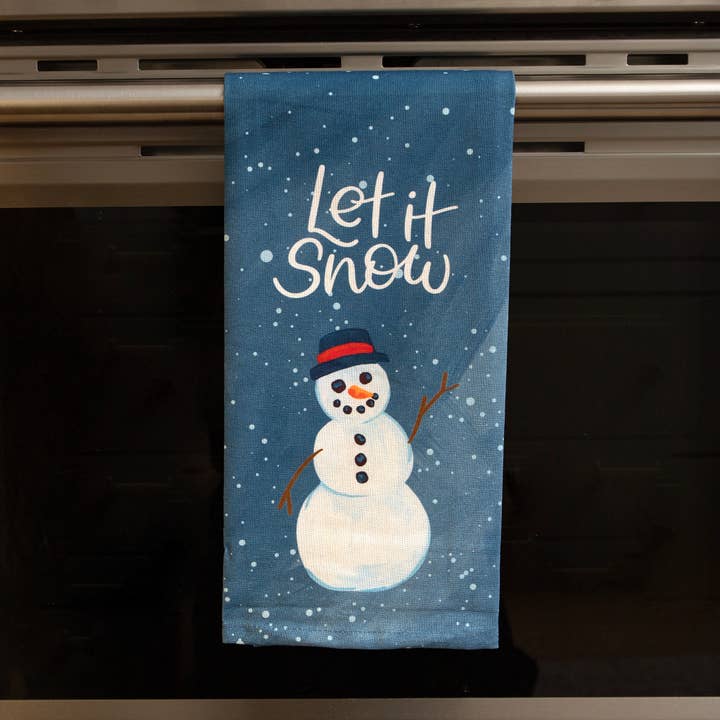 1canoe2 | One Canoe Two Paper Co. - Wholesale Tea Towel - Let It Snow Snowman Kitchen Tea Towel2