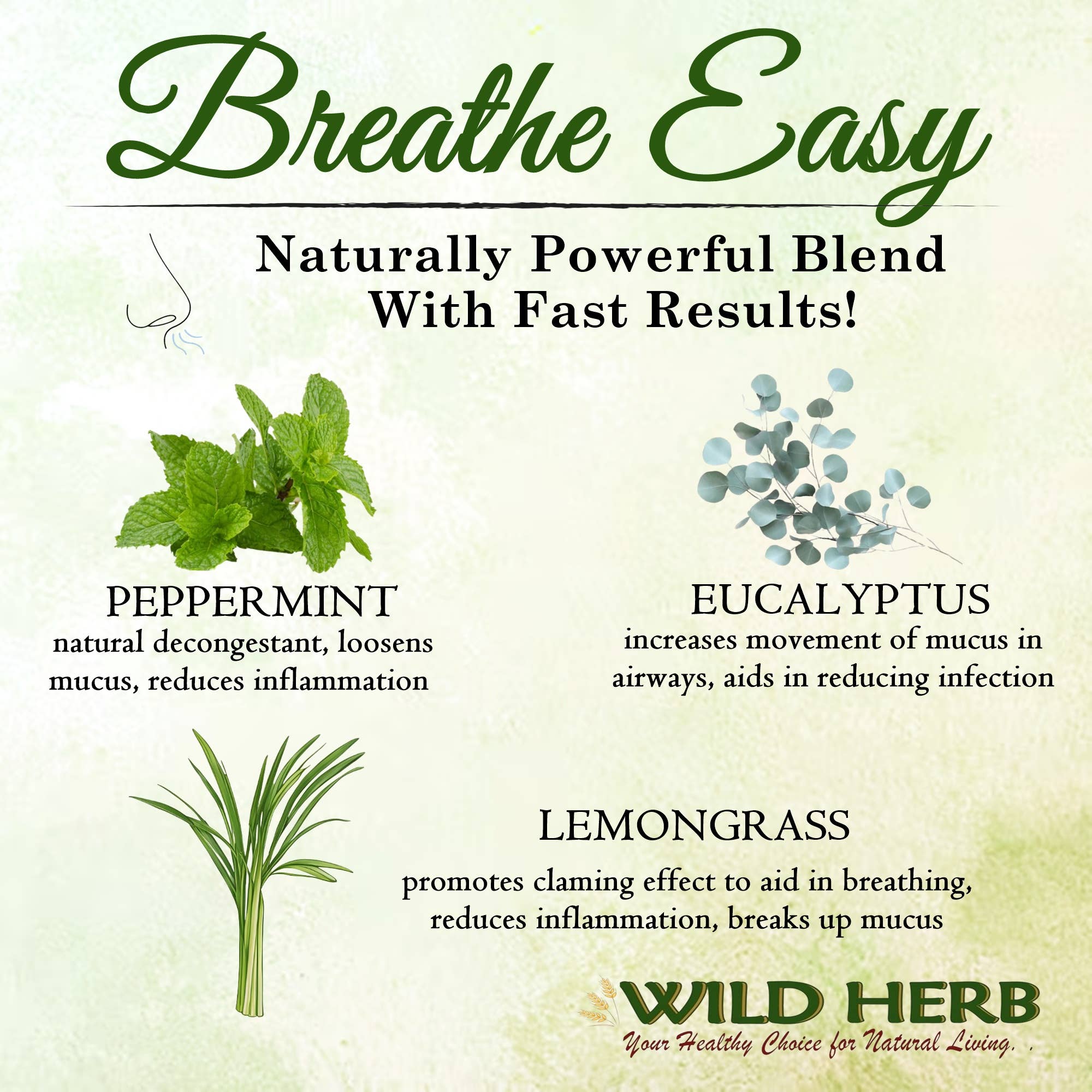 Wild Herb Soap Co – wholesale Essential oil roll-on – Breathe Easy Spray Head Nose Chest Congestion Bulk Available1