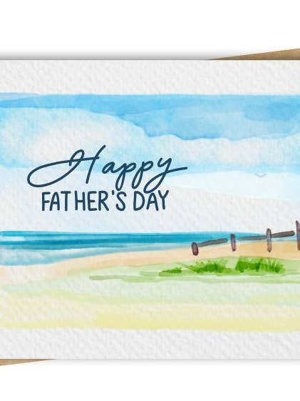 Strandlandschaft Vatertagskarte Enthält Kraftumschlag für den Großhandel von Paper Kuts