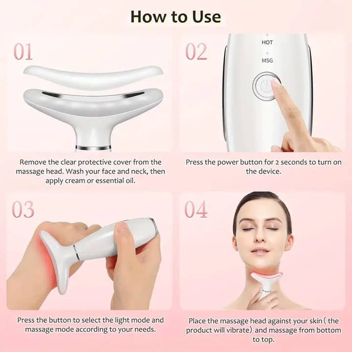 Lovery - Wholesale Electronic Skincare Device - Light based multifunctional LED Face & Neck Beauty Massager2