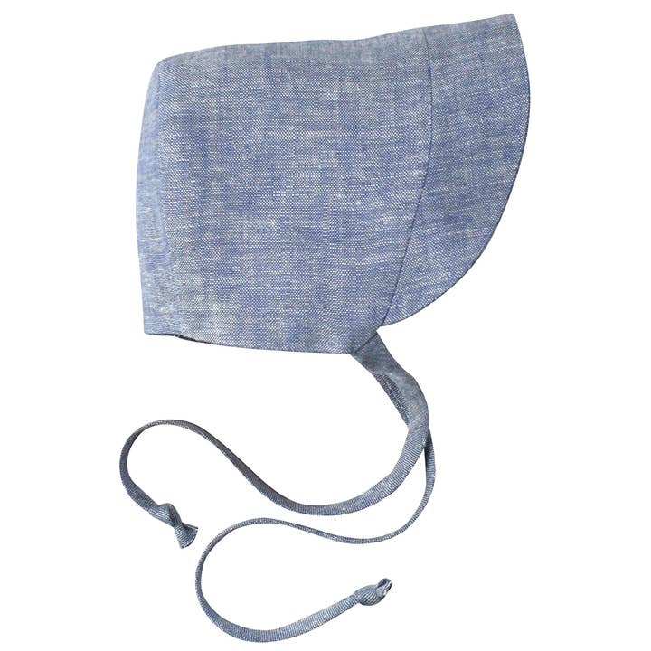 Gorro de sol de ala ancha de lino en azul cielo para venta al por mayor de Little Goodall