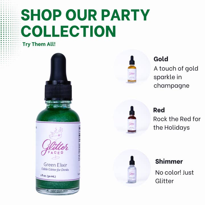 Glitter Faced - Wholesale Cotton Candy - Green - Edible Glitter For Drinks