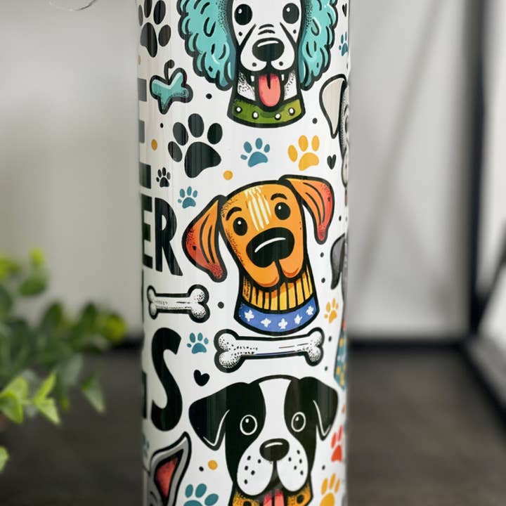 CMD Wholesale - Wholesale Insulated Mug/Tumbler - Life Is Better With Dogs 20oz Skinny Tumbler3
