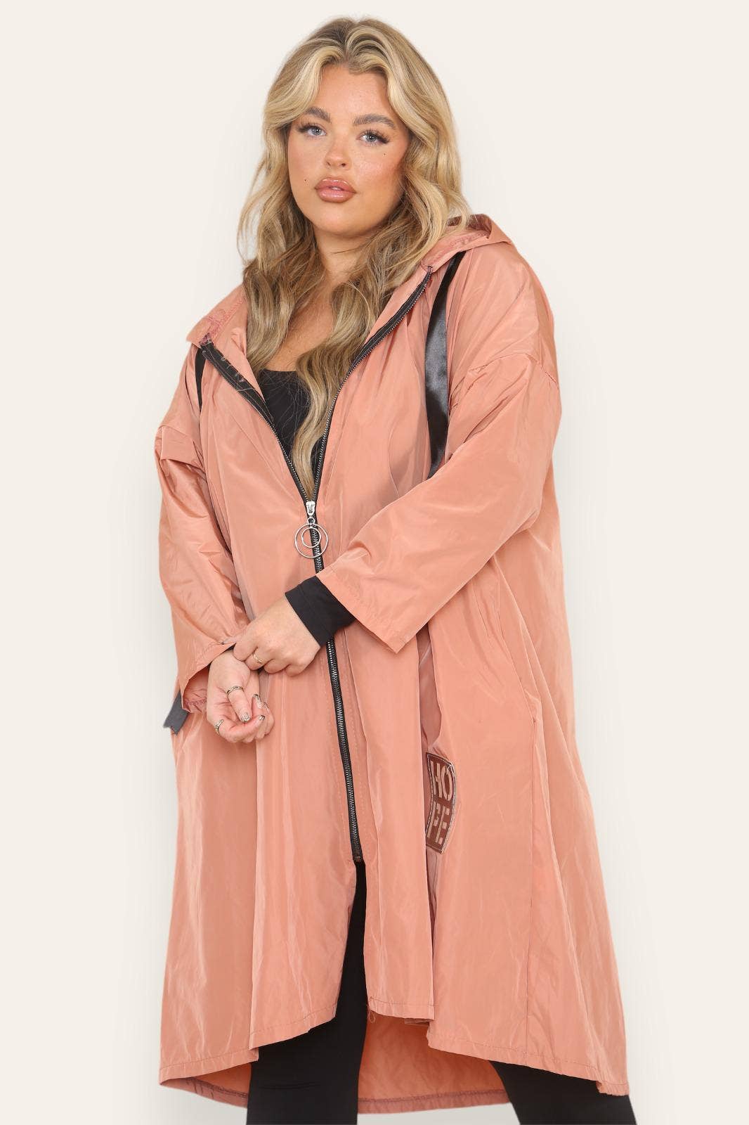 Miss Bold - Wholesale Raincoat - Women's - Oversized Hooded Rain Mac43