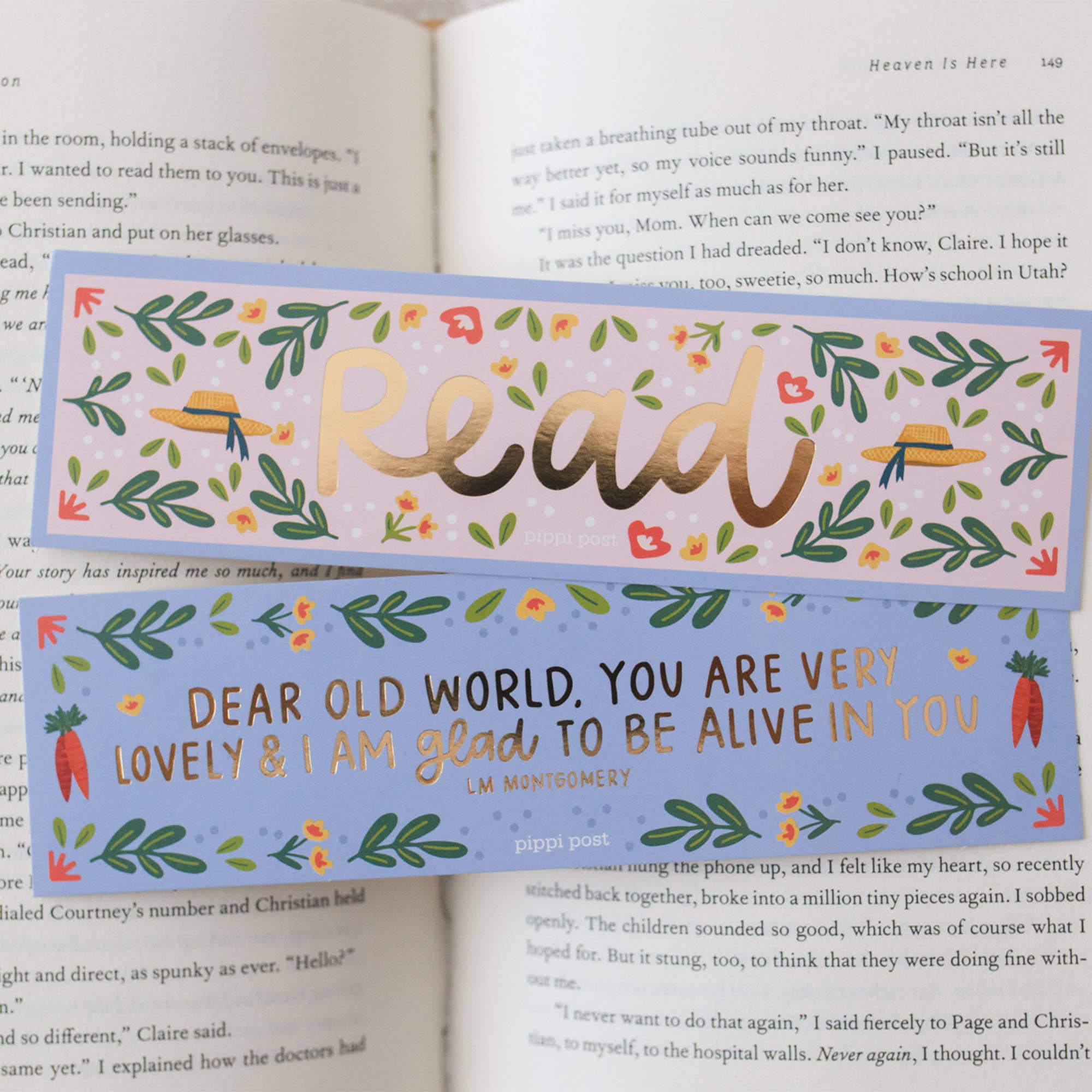 Pippi Post - Wholesale Bookmark - Read Anne of Green Gables Gold Foil Bookmark Set1