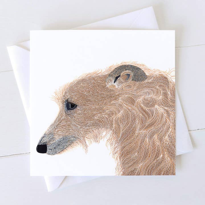 Bird the Artist - Wholesale Gewone wenskaart - Lurcher hondenkaart