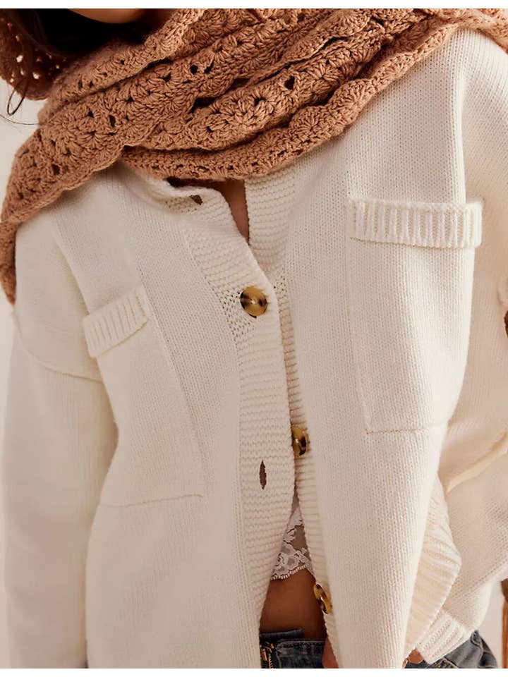 Sweetkama - Wholesale Cardigan - Dames - Damesvest met verlaagde schouders en knoopsluiting SKT5297
